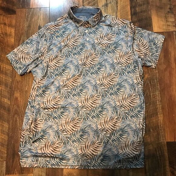 Simply Southern Mens Size 2XL Tropical vacation shirt camp button short sl - Picture 5 of 6